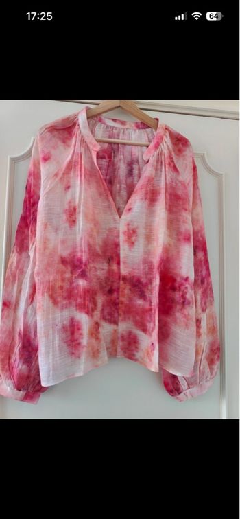 Chemise blouse dégradé rose