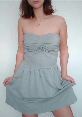 Robe bustier mi longue  grise casual taille unique