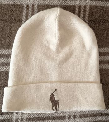 Bonnet Blanc Cassé - Unisexe - Taille Unique / Ralph Lauren 