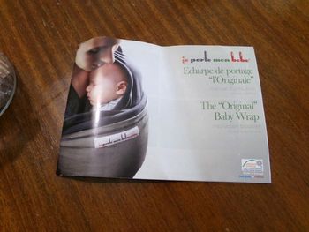 Echarpe de portage "je porte mon bébé"