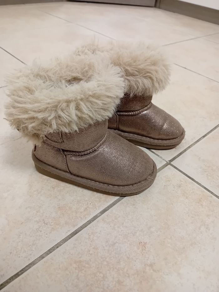 Bottines marron pailletté t.22