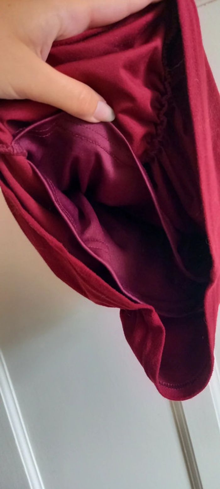 Robe moulante en velour rouge bordeaux avec doublure 38 shein - photo numéro 4