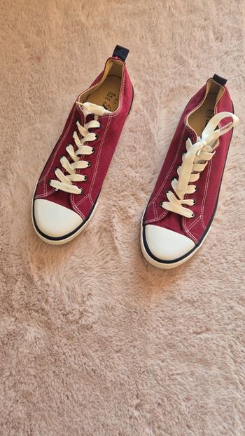 Sneakers basse à lacets bordeaux Primark 💥 Pointure 25