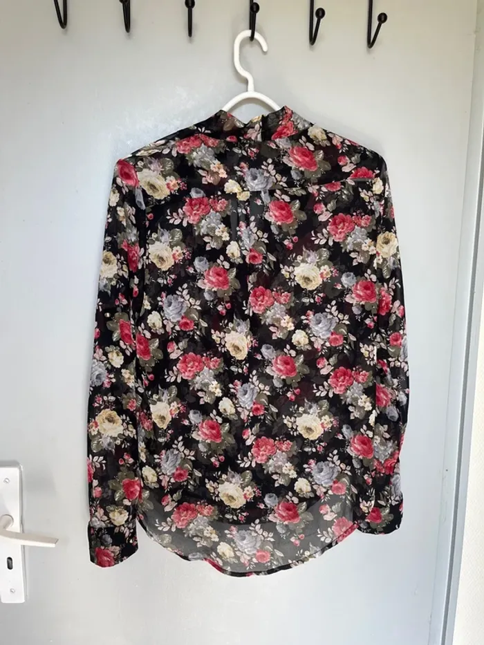 Blouse fleurie transparente - photo numéro 4