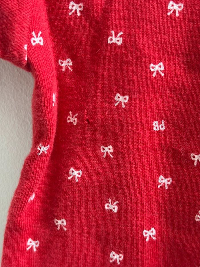 Lot 2 bodies manches courtes noeuds Petit Bateau 3 mois - photo numéro 7