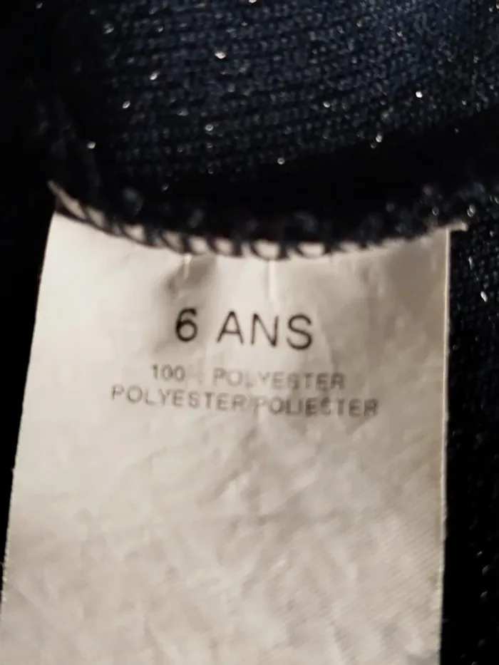 Joli pull bleu marine irisé LPC taille 6 ans - photo numéro 4