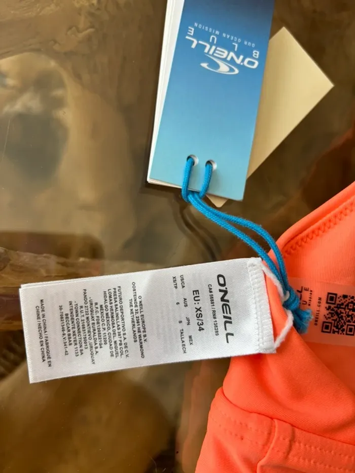 Haut de maillot de bain orange O'neill XS triangle - photo numéro 5