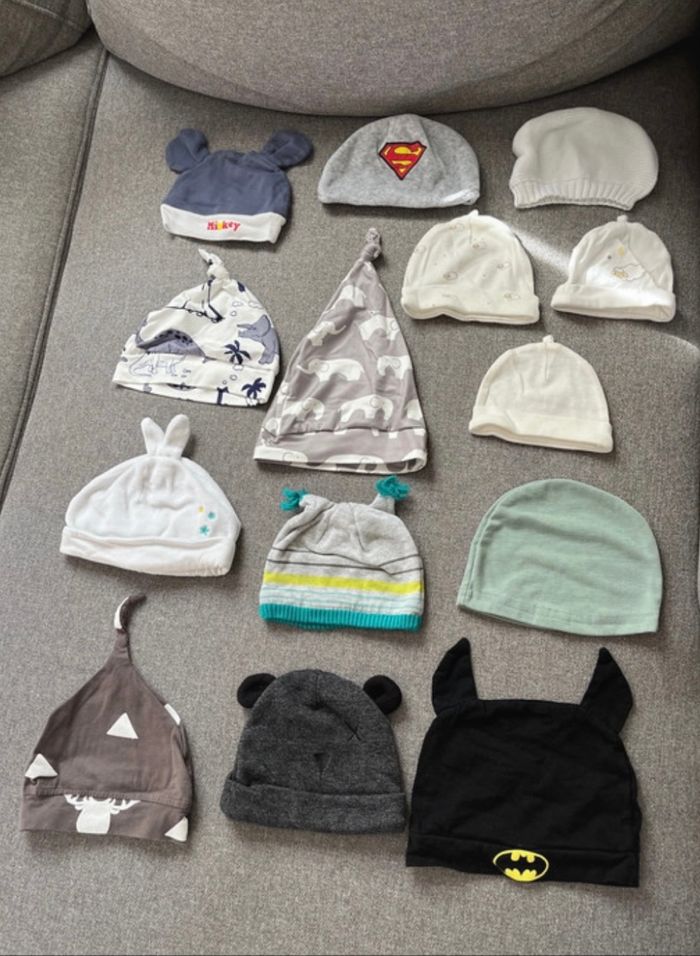 Lot de 16 bonnets bébé - photo numéro 2