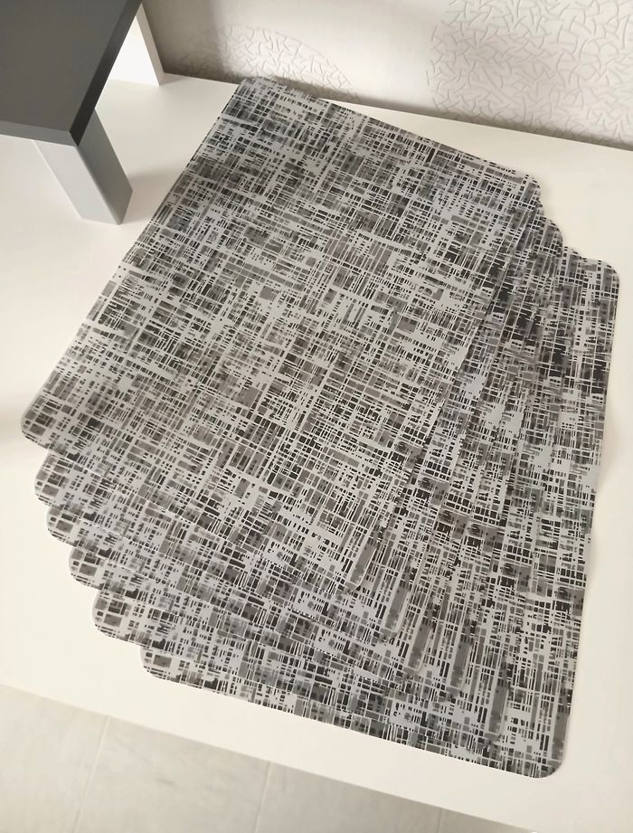 Lot de 6 sets de table à motifs graphiques, neufs