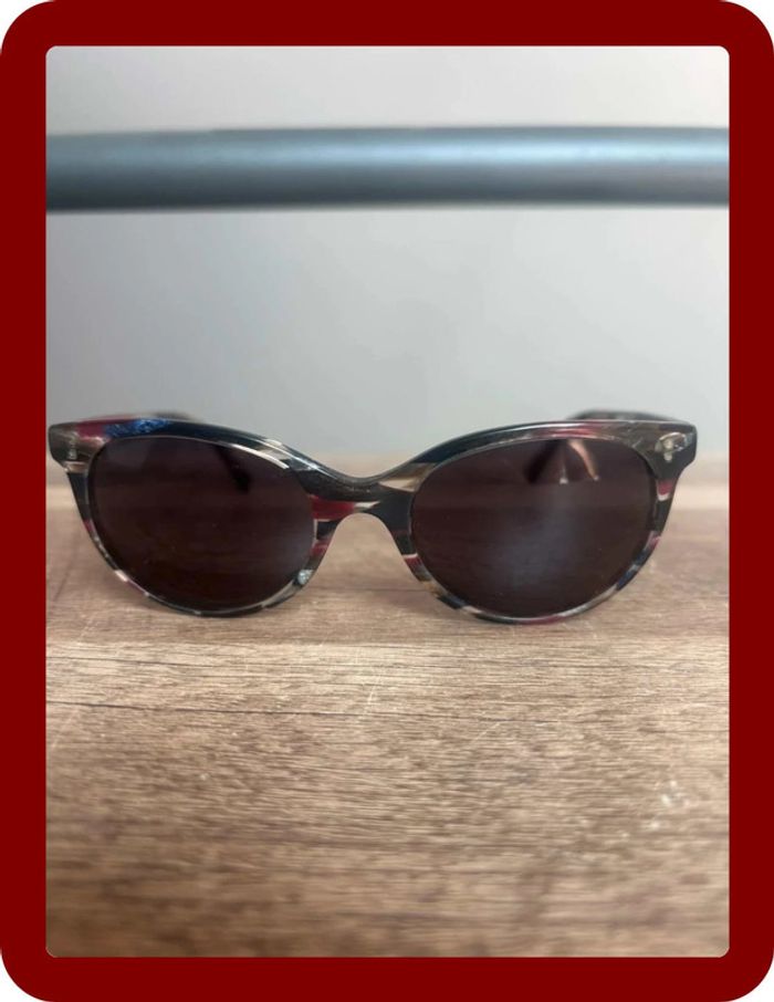 Lunette de soleil Valentino année 2000 nuance de noir de gris de violet - photo numéro 6