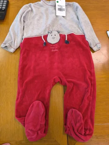 308631 pyjama gris/rouge garçon 24 mois sans marque