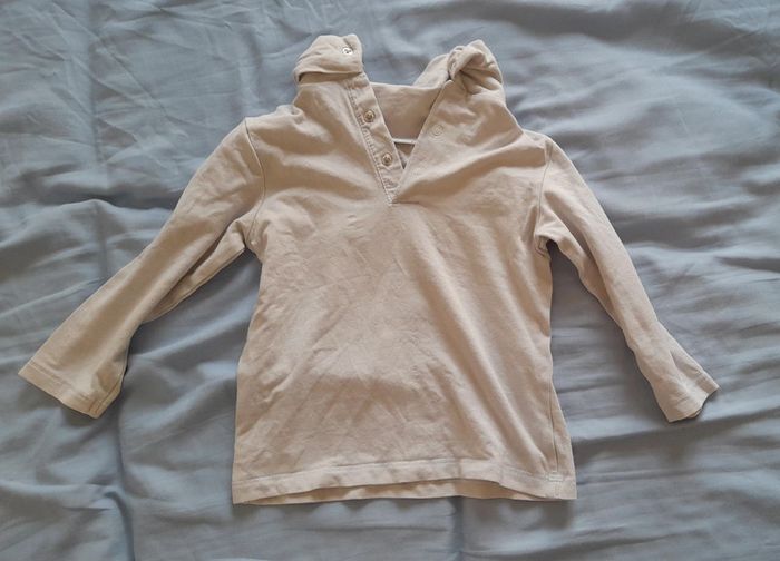 T-shirt manches longues sous pull col roulé - photo numéro 3