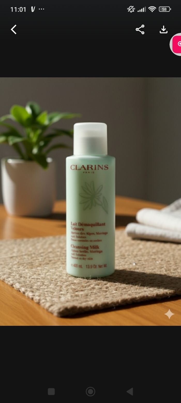 🪷 Lait Démaquillant Velours - Grand Format 400 ml - Neuf  ⭐