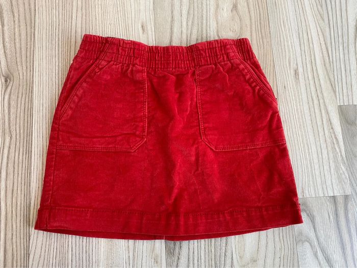 Jupe velours rouge 5 ans okaidi