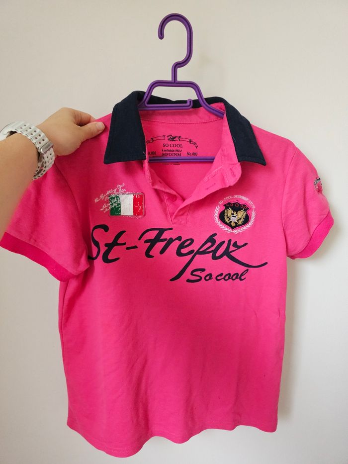 T-shirt polo rose "St-Tropez So Cool" – style chic et décontracté