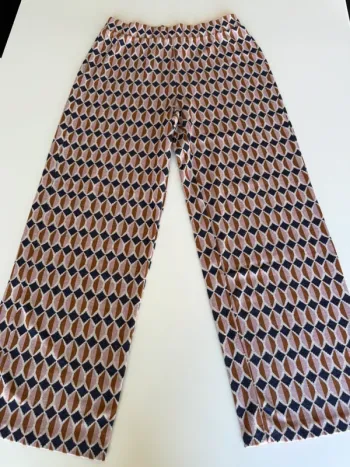 Pantalon fluide imprimé vintage benetton