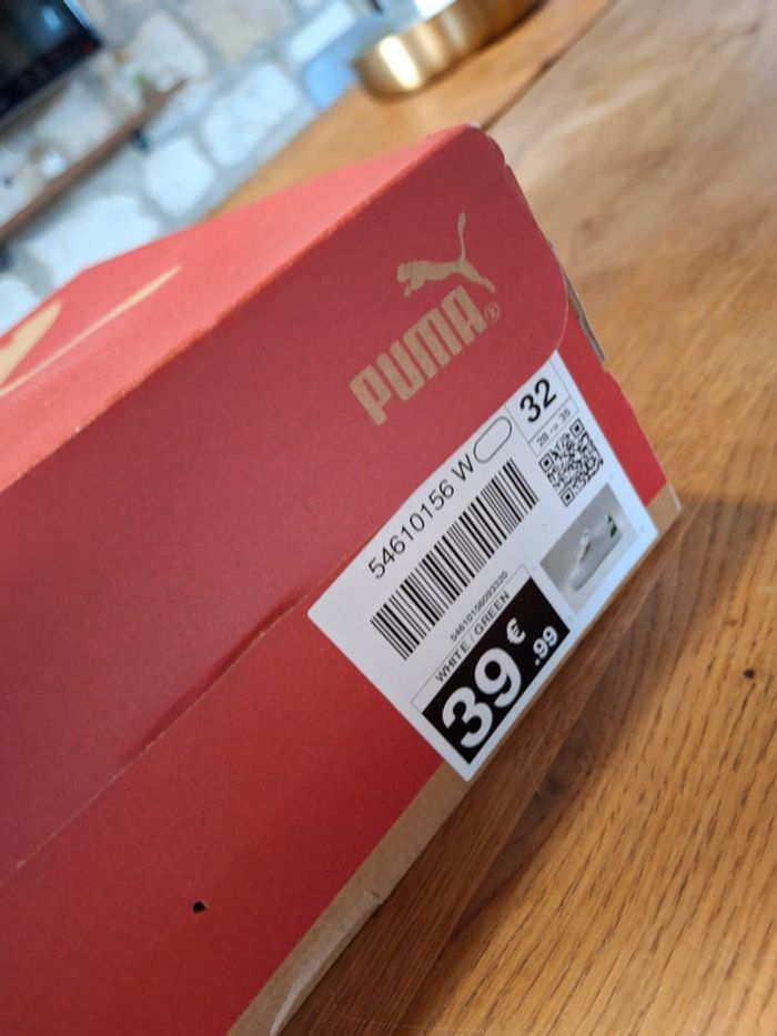 Basket puma taille 32 blanc et vert fille ou garçon mixte - photo numéro 19