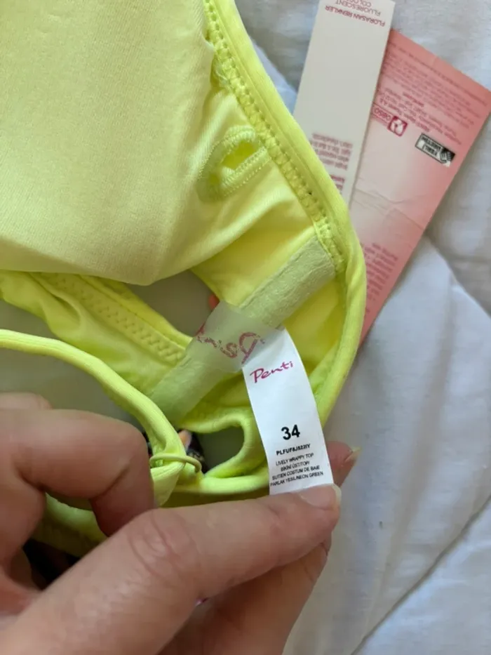 Lot 4 maillots de bain bikini haut et bas multicolore fluo pailleté fleurie Penti taille XS/34 neuf - photo numéro 6