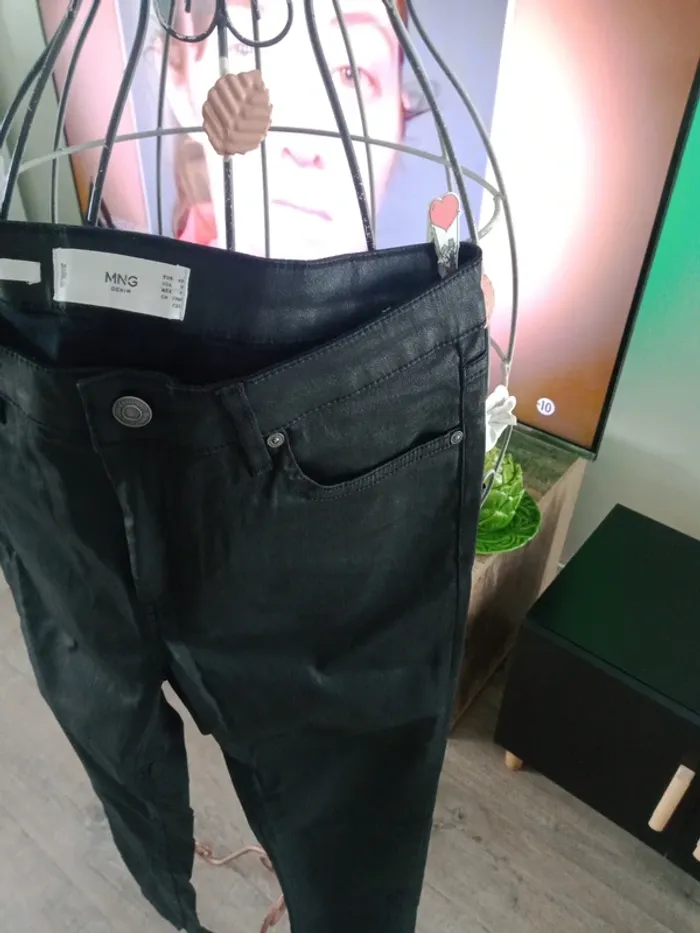 Pantalon jeans noir - photo numéro 3
