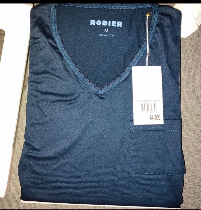 Pyjama fin 100% coton pour femme taille M, Rodier - photo numéro 2