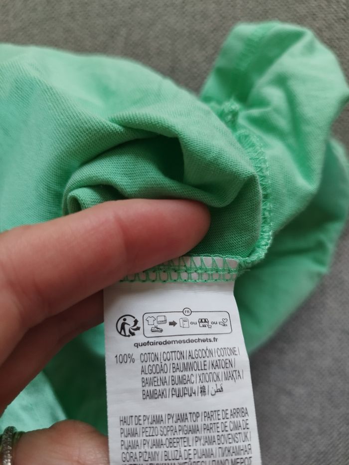 Pyjama enfant bleu et vert. - photo numéro 5
