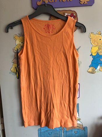 Débardeur orange, taille 12 ans, marque In Extenso.