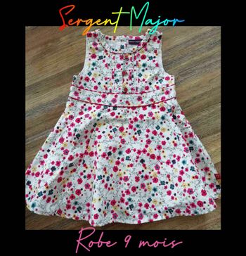 Jolie robe Sergent Major 9 mois Neuve