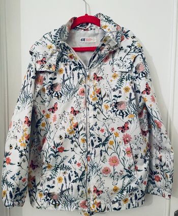 Coupe-vent fleuri à capuche – H&M fille 9 ans