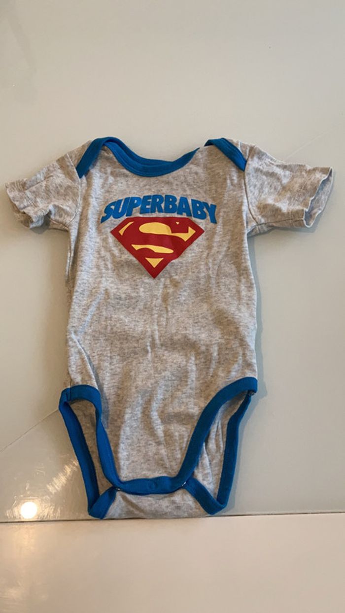 Lot de 2 body super baby 18 mois manches courtes - photo numéro 5