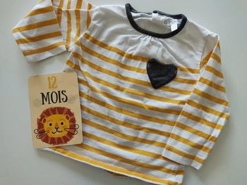 Tee shirt manches longues taille 12 mois