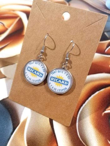 Boucle d'oreille ricard