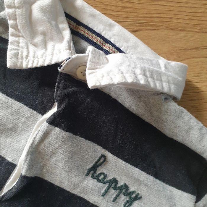 💚 Ensemble tee-shirt ML polo jeans 12 mois Bout'chou/Zara #emyfleury_12moisgarçon - photo numéro 2