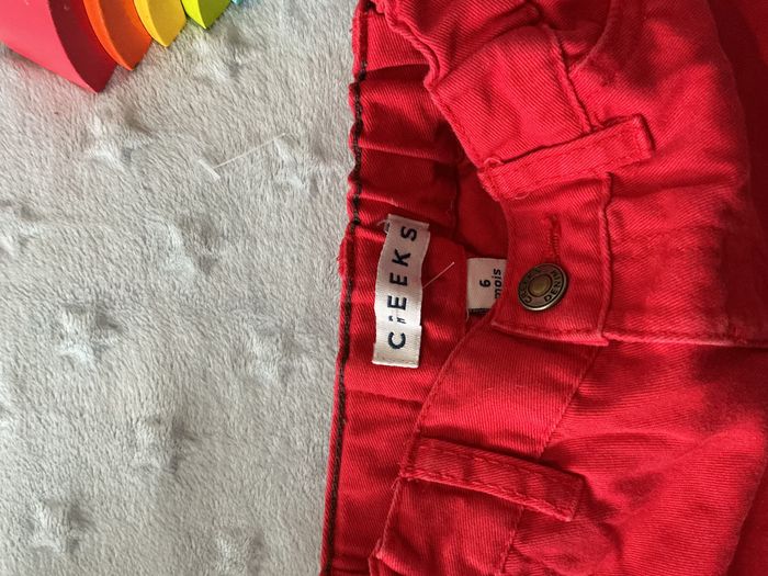 pantalon rouge taille réglable 6 mois creeks - photo numéro 7