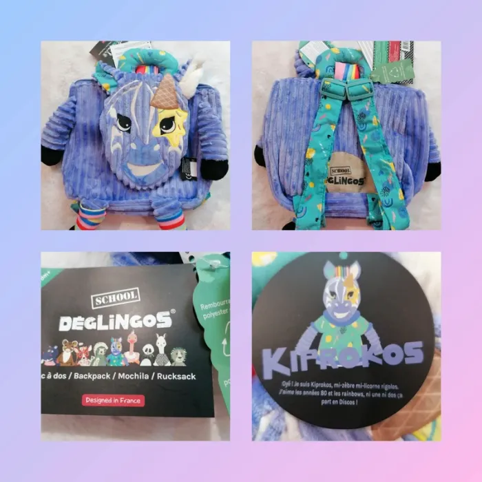 Sac à dos Kiprokos le zèbre - Les Déglingos -