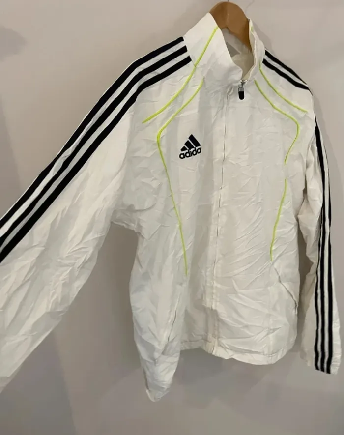Track jacket Adidas blanche Real Madrid Mens L - photo numéro 3