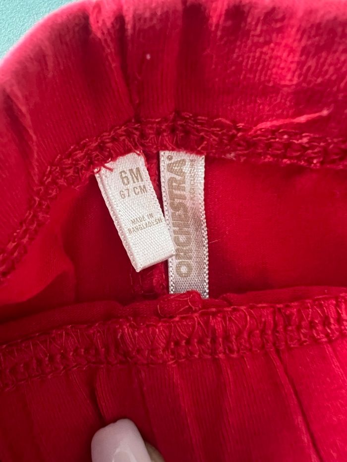 Leggings rouge - 6 mois - photo numéro 3