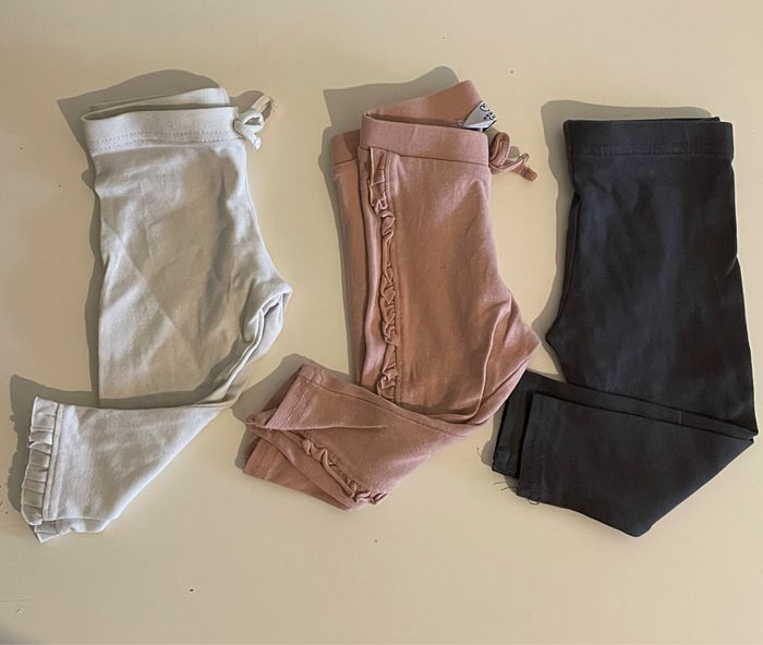 4 leggings bébé fille