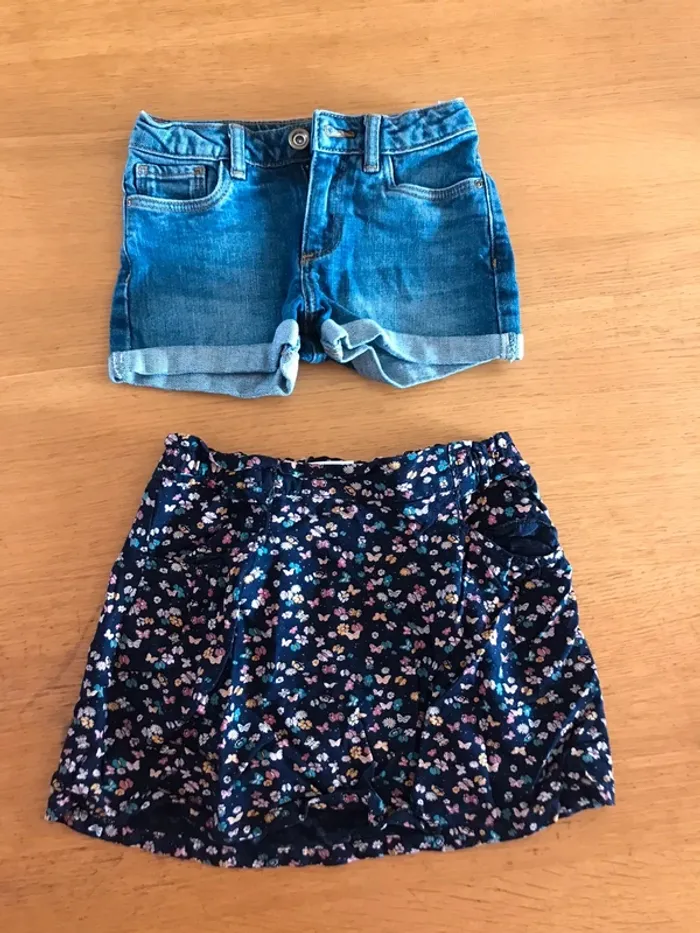 Short jean et jupe liberty