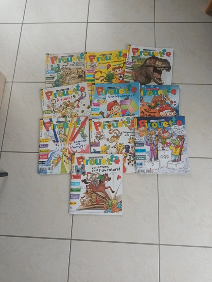 Lot de 10 magazines Pirouette pour enfants de 5 à 8 ans