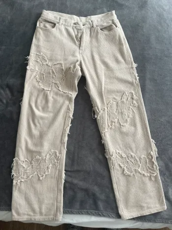 Pantalon Weyz beige T.S – Coupe droite | Style Y2K usé chic | Rare modèle