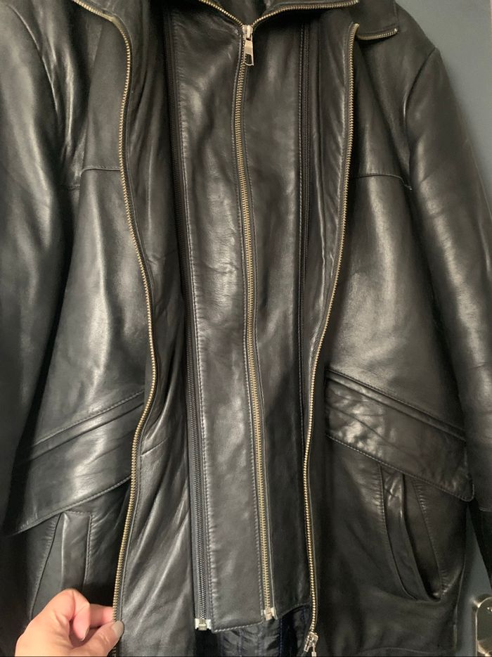 Manteau cuir noir taille 50 devred - photo numéro 8