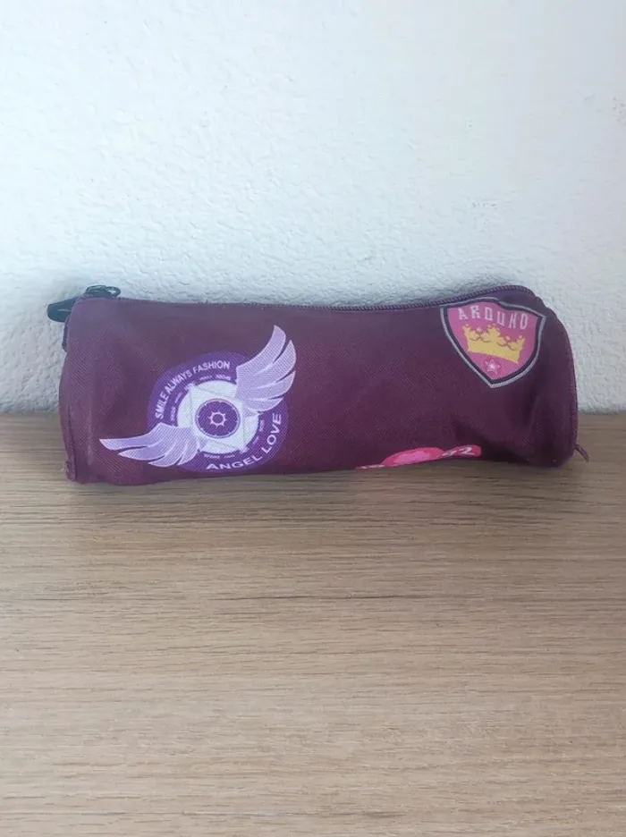 Trousse scolaire violet rose Angel Love Fashion - photo numéro 2