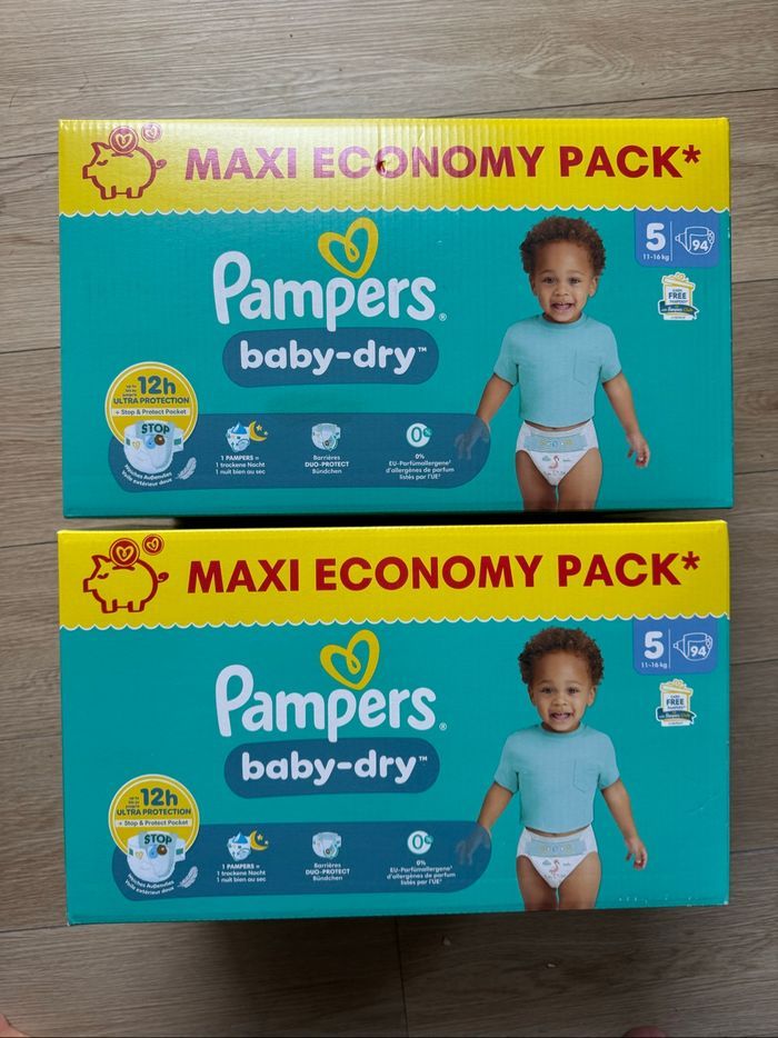 188 couches Pampers baby dry taille 5