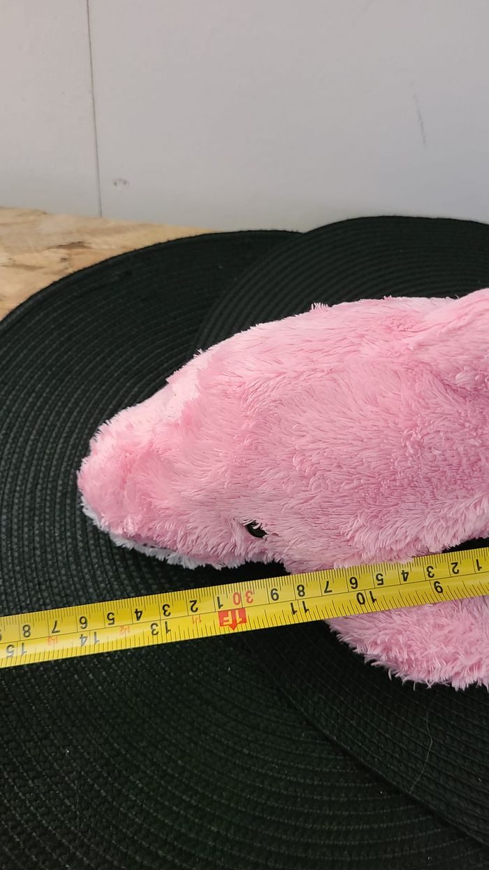 DOUDOU PELUCHE MARINELAND DAUPHIN ROSE BLANC 30 CMS - photo numéro 3