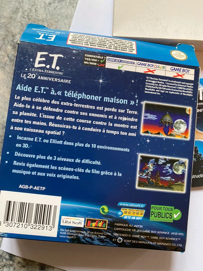 E.T game boy advance en boîte - photo numéro 4