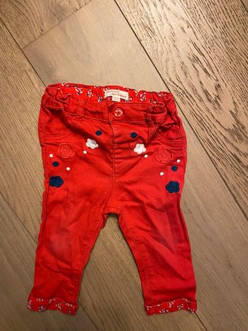 Pantalon DPAM motif fleurs brodées