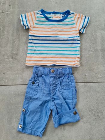 Ensemble Pantalon T-shirt manches courtes 3 mois