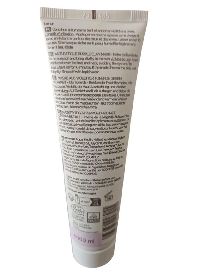 💜 Cattier Paris – Masque Anti-Fatigue à l’Argile Violette 💜 - photo numéro 2