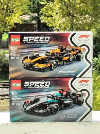 Lego voiture F1 mercedes AMG w15 petronas MC laren team MCL38