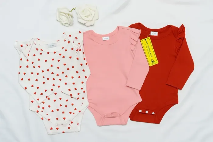 Lots de 3 bodies à longue manche bébé fille